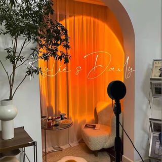 Yaotian sunset ambient light sunset sunset light photo internet celebrity floor lamp sunset red grand circle ambient light high-low telescopic sunset red-30w