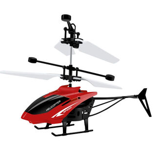 Remote control airplane helicopter fall-resistant smart suspension gesture sensor aircraft primary school student drone children's toy red helicopter