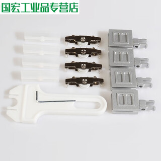 Glass slide sliding door guide rail pulley push-pull sliding track display cabinet cabinet glass door slide rail sliding door slide silver pulley universal