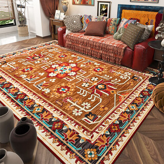 Kaye retro persian carpet nordic ethnic style living room carpet wash-free sofa coffee table mat bedroom large area bedside blanket bs-t13 120x160 cm