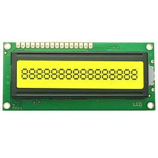 Ouhuayuan jxd1601a lcd screen 1601 character lcd module monochrome display module yellow-green background with black characters 3.3v