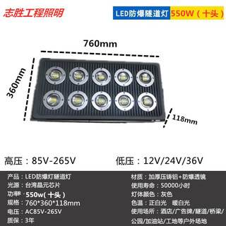 Customized applicable led explosion-proof lamp factory building 100 watts 200w 400w floodlight construction site construction low voltage 24v36v household 550w high-brightness engineering white light 220v 38