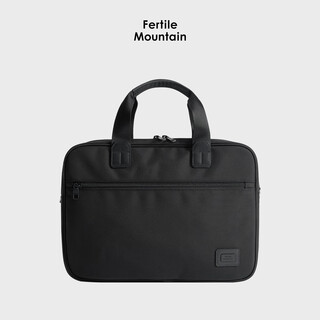 Liangshan briefcase men's double-layer handbag large capacity business commuting travel ballistic nylon computer bag black without shoulder strap 16 inches