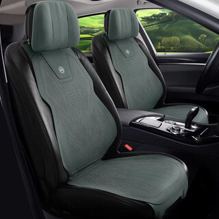 Shantou lincun car seat cushion, suitable for all seasons, suede leather, breathable, high-end saddle cushion, suede perforated seat cover, winter slim waist, dark green (one for single seat)