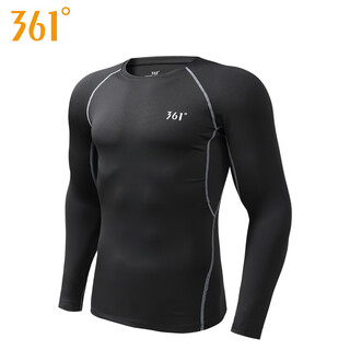 361 tights men's sports and fitness quick-drying clothing training running high-elastic sports sweat-wicking tops underwear base elite long-sleeved m