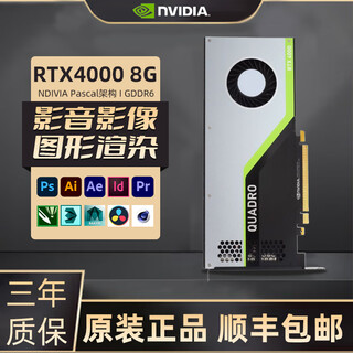英伟达Quadro系列专业渲染建模图形剪辑人工智能设计师绘图工业显卡 RTX4000 8G【工包】
