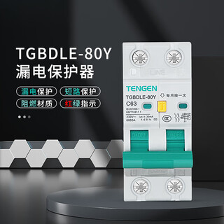Tianzheng leakage protector air switch leakage can be put in and out of the circuit breaker tgbdle-80y narrow body 2p 63a 2p