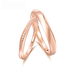 Libiao jewelry 18k gold diamond couple ring fashionable sparkling women's ring end ring proposal gift for women women's ring/with diamond no. 10