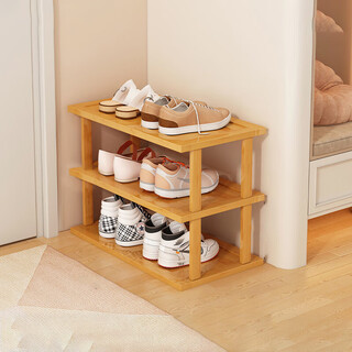 Anya simple shoe rack multi-layer space-saving home entrance narrow small bamboo shoe cabinet assembly combination 3 layers 47
