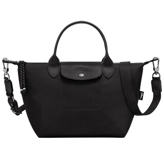 Longchamp women's black canvas crossbody small handbag l1512hsr001 new year's gift