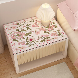 Jinko bedside table mat, light luxury and high-end feel, cover cloth protective mat, anti-scalding, waterproof, oil-proof table mat, dust-proof cover, tablecloth cover, sui feng 60*60cm (pack of 2 pieces)