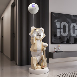 British intelligent xiaoai speaker large floor standing astronaut ornament living room tv cabinet next to sofa housewarming gift beige xiaoai speaker + projector lamp