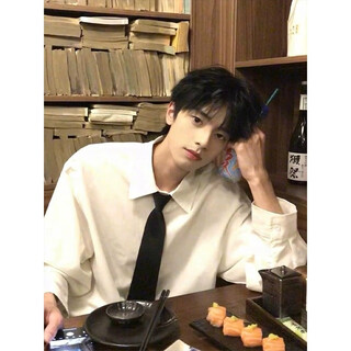 Digada cleanfit college style long-sleeved shirt men's spring and autumn new style interior with high-end dk shirt base jacket csp-c976 white (excluding tie) l