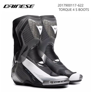 Dainese/dennis torque 3/4 motorcycle riding boots for men and women, track competition anti-fall protection torque3/4 torque 4s boots black and white 17900117 622 42