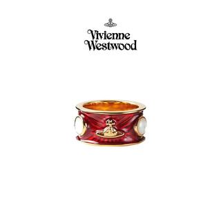 Vivienne westwood queen mother west authentic wide version saturn ring queen mother king ring red s