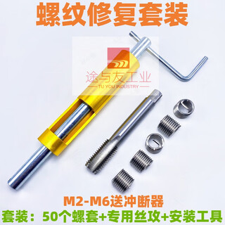 Wire thread insert installation tool, dental thread insert, special tap drill bit, threaded screw hole sliding wire repair kit, m30*3.5 set (30 thread inserts + wire tap + tools)