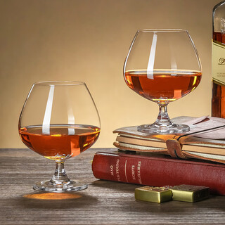 Genus brandy glass crystal glass thickened wine glass set cognac cup tall cup 2-pack whiskey glass