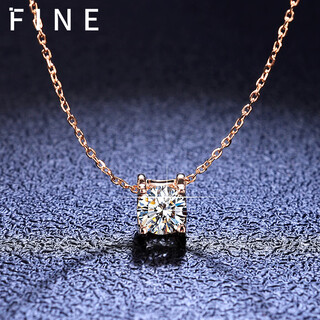 Micro-gift 18k gold diamond necklace simple 1 carat single diamond moissanite bull head pendant alloy temperament clavicle chain gift lc/flawless under the mirror add to shopping cart and contact customer service sf d-e/extreme