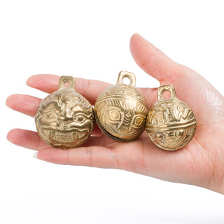 Dog bell, pet tiger head copper bell, dog bell, cat and dog collar necklace, large, medium and small dog bell, medium size