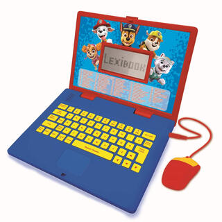 Lexibook paw paw team li dagong children's spanish and english learning laptop 124 early education activities music games mathematical logic educational toys for ages 3 and over red blue