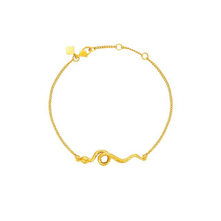 Moriyong official 18k gold-plated snake birth year bracelet for women, light luxury niche autumn and winter stacking bracelet accessories, golden snake bracelet