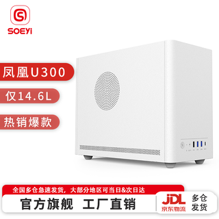 硕一凤凰U300 320台式机电脑matx迷你机箱itx白色非侧透mini小尺寸手提主机箱壳家用商务办公桌面搭配 凤凰U300 白色标准版