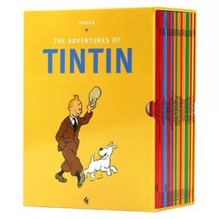 英文版 The Adventures of Tintin 丁丁历险记系列 礼盒装23册 盒装23册