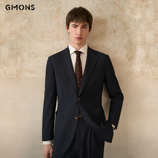 Guillomont light seersucker business casual commuter suit men's suit spring and summer thin champagne suit jacket floral blue top + pants 48