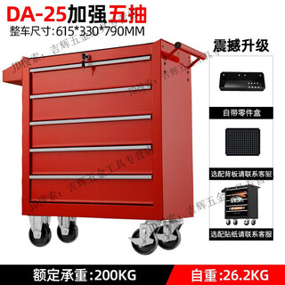 Ouyin auto repair tool drawer multi-function hardware toolbox maintenance cart trolley car room tool cabinet pre-sale high configuration 5 draw-delivery