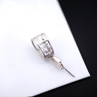 Hengli jiachun 18k gold reticle buckle guanyin buddha inlaid beeswax jade buckle jade necklace buckle head diy accessories pendant buckle a11--medium--k white