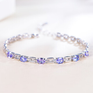 Chihuan light luxury jewelry s925 natural tanzanite craftsmanship exquisite, small, elegant and generous women's bracelet high-end violet