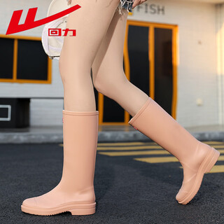 Pull-back rain boots for women, fashionable adult high rain boots, rubber shoes, overshoes, water boots hxlo33 khaki 38