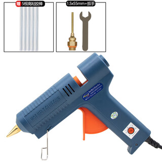 Customized hot melt glue gun with long mouth and fine hole hand-made glue grab small hole long mouth glue gun 150w household industrial temperature-adjusting glue glue gun 1 point 5x55mm 5 high-viscosity glue sticks