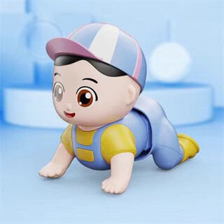 贝木惠（beimuhui）听音乐爬行娃娃婴儿玩具学爬行0-12月抬头 Q萌爬行宝宝(蓝色) 电池版(搭2颗7号电池)