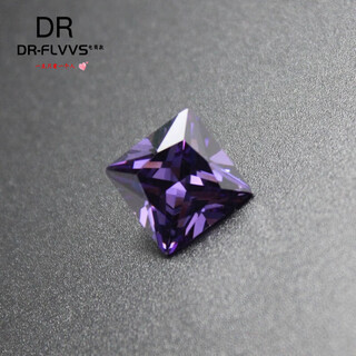 Dl 1998 chinese valentine's day gift zircon purple diamond loose stone princess square purple diamond cut ring 2x2mm