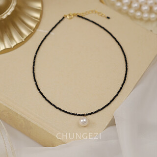 Yage black versatile natural black spinal clavicle chain pearl pendant necklace women's non-fading high-level necklace 38+5 swarovski pearl pendant necklace add to favorites