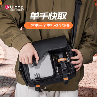 ulanzi优篮子邮差包（黑）微单相机包单肩斜挎摄影包大疆action4pocket3收纳包适用富士佳能索尼康相机包