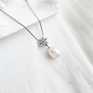 Zhuella pearl language of flowers series freshwater pearl 925 silver pendant necklace