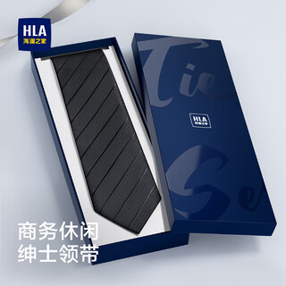 Heilan house (hla) tie men's black birthday gift business wedding accessories for boyfriend black hand-made one-size-fits-all
