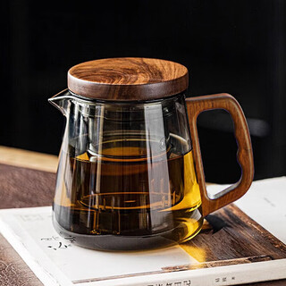 Clay teapot tea water separation glass small tea set single person dedicated office high borosilicate tea maker heat-resistant three-piece set