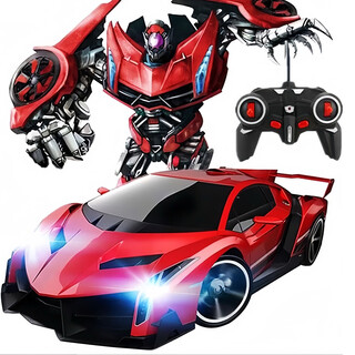 Genuinely authorized lamborghini poison deformation children's remote control car toy electric racing car high-end gift for boys genuinely authorized - basic upgrade internal structure - red
