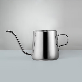 Aihuat hand-brewed coffee pot household mini small flushing ear-filled kettle 304 stainless steel office long mouth thin mouth pot 250ml-standard handle without cover silver