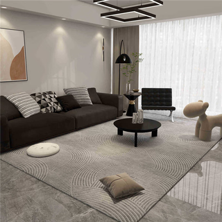 Coffee table carpet living room high-end non-slip coffee table carpet pad under the coffee table light luxury high-end sofa front carpet foot pad haohan gray 200 300cm