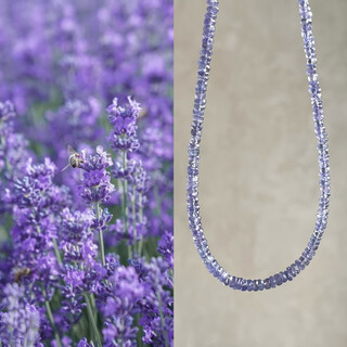 Kechu 18k gold natural tanzanite necklace puro lavender summer versatile