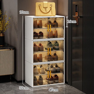 Kosi shoe cabinet home door indoor multi-layer transparent shoe box new 2024 popular storage artifact plastic shoe cabinet new thickened 1 column 6 layers - holds 12 pairs of large size shoes