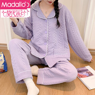 Modal Direct Sales Pyjamas für Frauen im Herbst und Winter Neue Luft Baumwolle Mezzanine verdickte Heimkleidung für Winter -Strickjacke