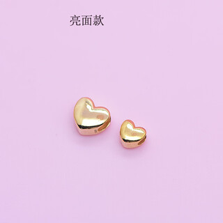 Medium red 18k gold thick three-dimensional love heart pendant au750 necklace clavicle chain accessories pendant one large shiny model 18k yellow gold one