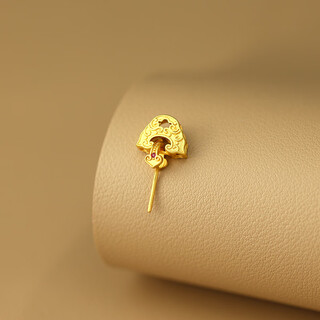 Shiniao simple jade buddha guanyin buckle head plated with 18k gold pendant buckle head leaf melon seed buckle diy clip buckle accessories ruyi buckle