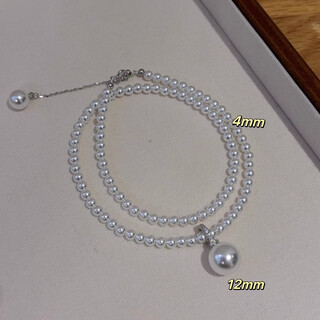 Mo qianxue's light luxury sparkling diamond temperament single shijia pearl pendant buckle s925 sterling silver necklace simple and elegant high-end sense sterling silver / chain set 1 pendant can be opened