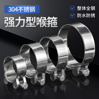 Jinggong (jinggong) 304 stainless steel strong hose clamp european style clamp water pipe and oil pipe fixed pipe clamp buckle 304 stainless steel 17-19mm (1 piece)